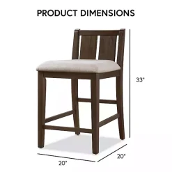 Kirklands Home Dining Tables|Dark Cherry Wood Kayla Counter Height 3-pc. Set Brown