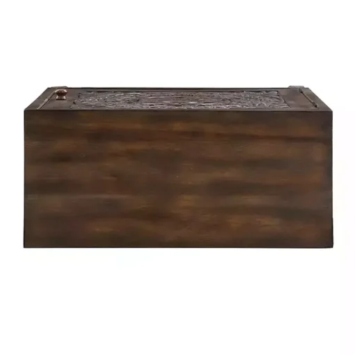 Kirklands Home Cabinets & Sideboards|Dark Chestnut Medallion Carved Cabinet Brown