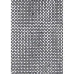 Kirklands Home Area Rugs|Dark Gray and Ivory Dainty Diamond Area Rug, 5x8