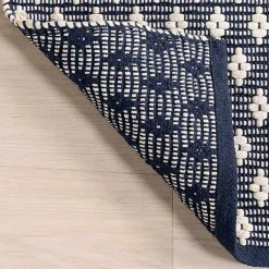 Kirklands Home Area Rugs|Dark Gray and Ivory Dainty Diamond Runner