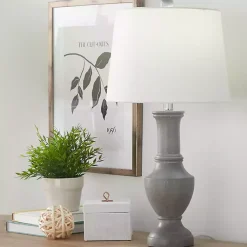 Kirklands Home Table Lamps|Dark Gray Chateau Table Lamps, Set of 2 White
