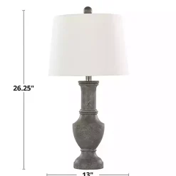Kirklands Home Table Lamps|Dark Gray Chateau Table Lamps, Set of 2 White