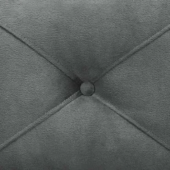 Kirklands Home Accent Chairs|Dark Kelly Microfiber Rolled Armchair Gray