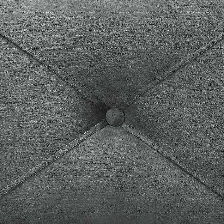 Kirklands Home Accent Chairs|Dark Kelly Microfiber Rolled Armchair Gray