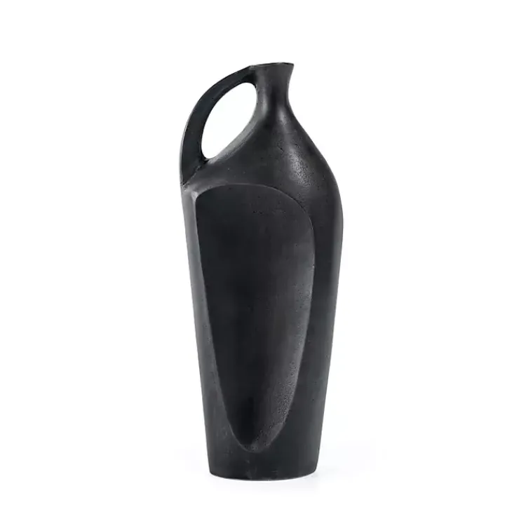 Hot Dark Metal Jug Vase, 14 in. Vases