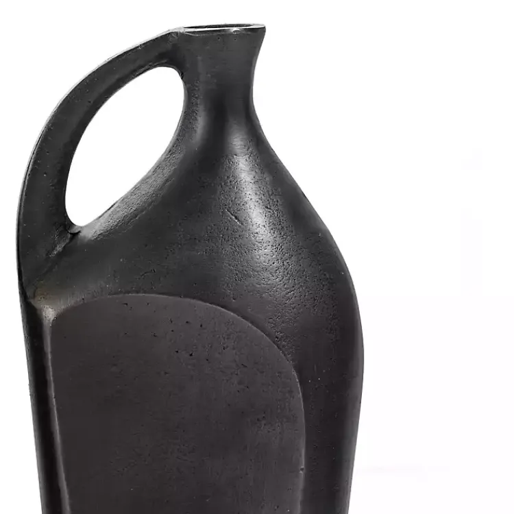 Hot Dark Metal Jug Vase, 14 in. Vases