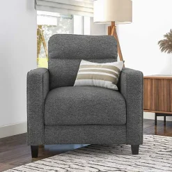 Kirklands Home Accent Chairs|Dark Performance Fabric Danna Accent Chair Gray