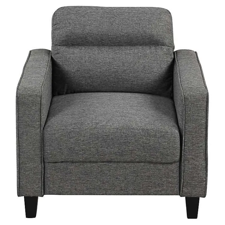 Kirklands Home Accent Chairs|Dark Performance Fabric Danna Accent Chair Gray
