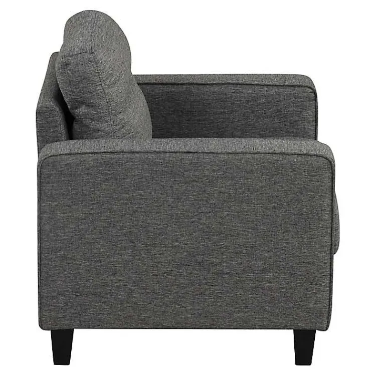 Kirklands Home Accent Chairs|Dark Performance Fabric Danna Accent Chair Gray