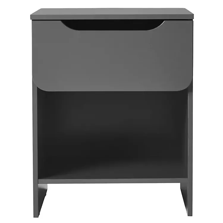 Kirklands Home Nightstands|Dark Stanley Single Drawer Nightstand Gray