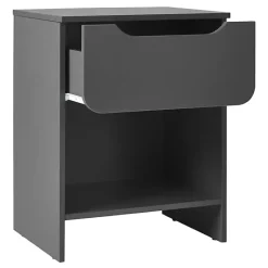 Kirklands Home Nightstands|Dark Stanley Single Drawer Nightstand Gray