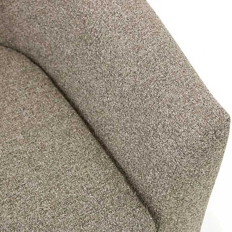 Kirklands Home Accent Chairs|Dark Tufted Swivel Barrel Accent Chair Gray