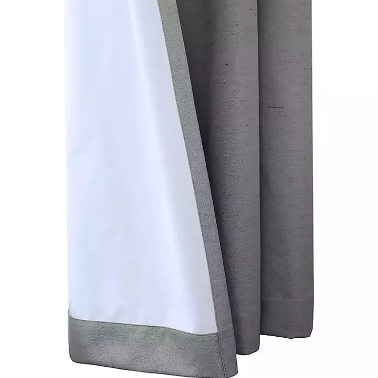 Kirklands Home Curtains & Drapes|Dark Ventura Blackout Curtain Panel, 95 in. Gray