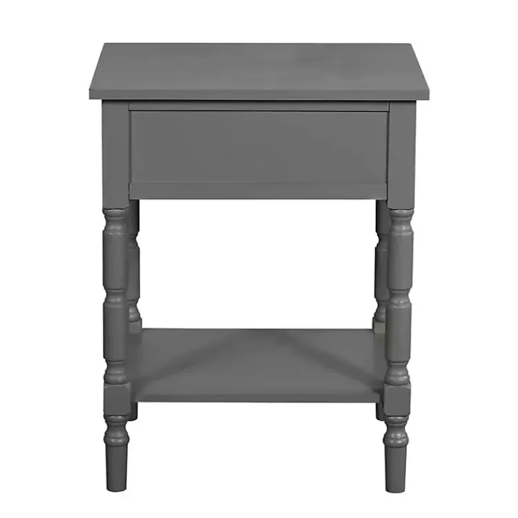 Kirklands Home Accent & End Tables|Dark Wood Barrett Accent Table Gray