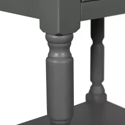 Kirklands Home Accent & End Tables|Dark Wood Barrett Accent Table Gray