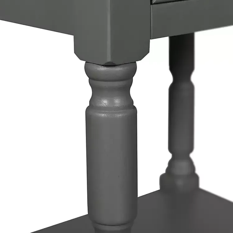 Kirklands Home Accent & End Tables|Dark Wood Barrett Accent Table Gray