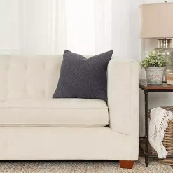 New Dark Woven Nubby Pillow Pillows