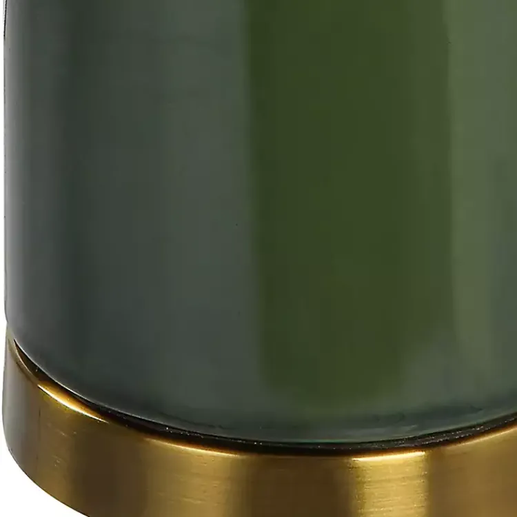 Kirklands Home Table Lamps|Dark Green and Gold Eva Table Lamp White