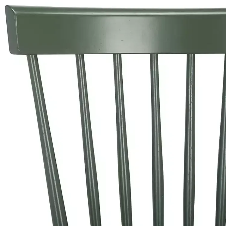 Kirklands Home Dining Chairs|Dark Parker Spindle Dining Chairs, Set of 2 Green