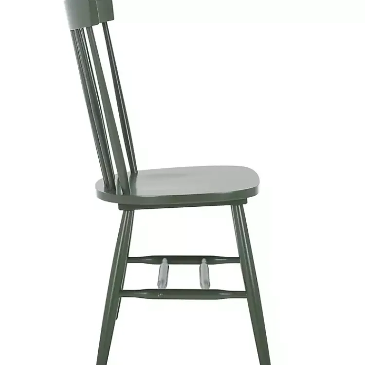 Kirklands Home Dining Chairs|Dark Parker Spindle Dining Chairs, Set of 2 Green