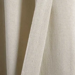 Kirklands Home Curtains & Drapes|Dark Linen Lace Curtain Panel Set, 84 in. Tan