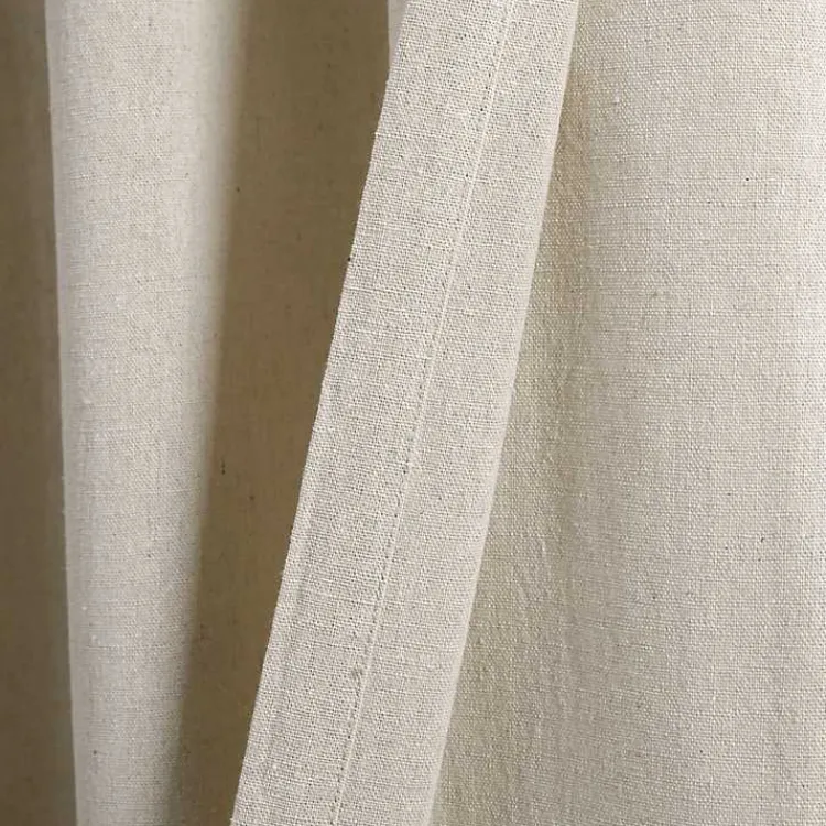 Kirklands Home Curtains & Drapes|Dark Linen Lace Curtain Panel Set, 84 in. Tan