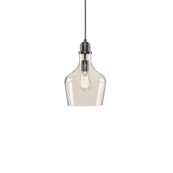 Kirklands Home Chandeliers & Pendant Lighting|Dark Metal Glass Avalon Pendant Light Gray
