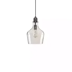 Kirklands Home Chandeliers & Pendant Lighting|Dark Metal Glass Avalon Pendant Light Gray