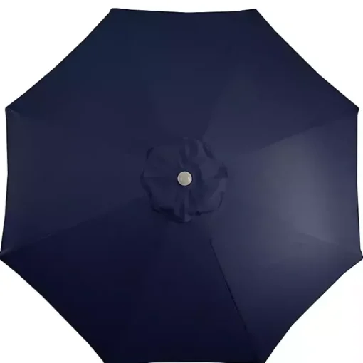 Kirklands Home Outdoor Accent Furniture|Dark Navy Tilt Hand Crank Outdoor Umbrella