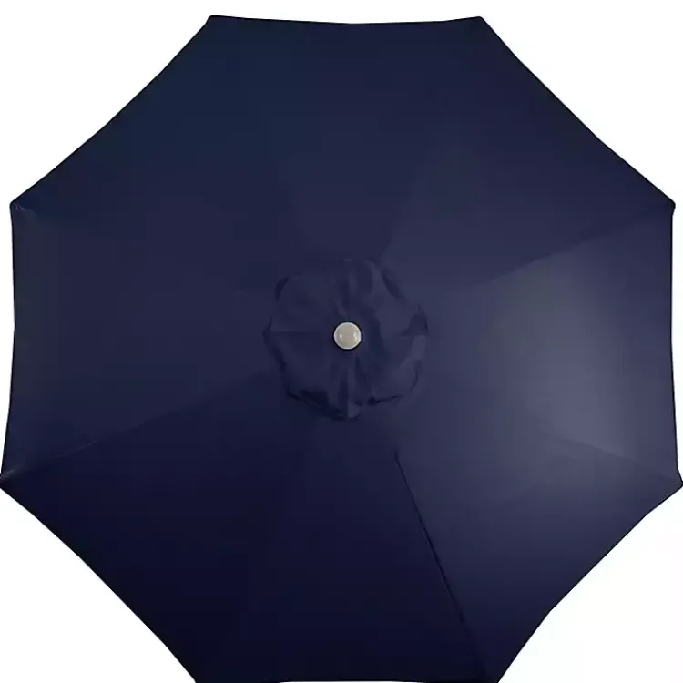 Kirklands Home Outdoor Accent Furniture|Dark Navy Tilt Hand Crank Outdoor Umbrella