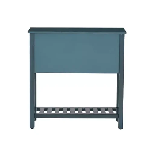 Kirklands Home Console Tables|Dark Teal Beadboard Console Table Blue