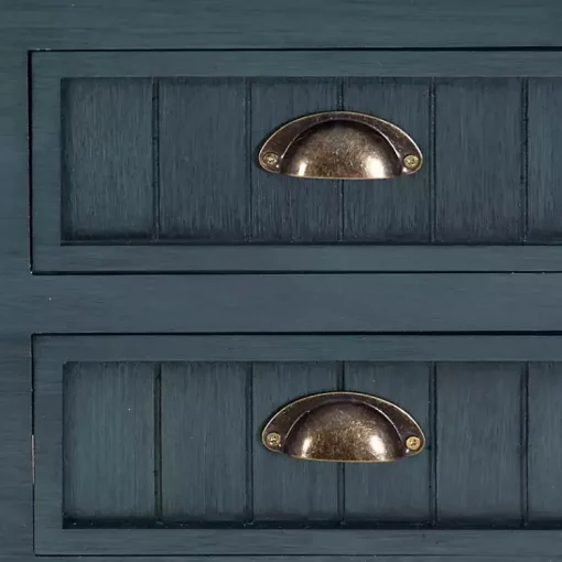 Kirklands Home Console Tables|Dark Teal Beadboard Console Table Blue