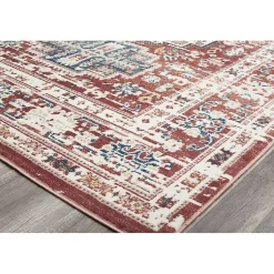 Kirklands Home Area Rugs|Dark Terra Cotta Borde Area Rug, 8x10 Red