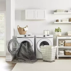 Kirklands Home Area Rugs|Dark Vintage Floral Washable Area Rug, 5x7 Gray