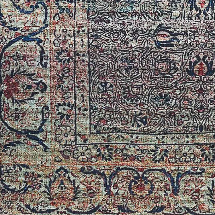 Kirklands Home Area Rugs|Dark Vintage Floral Washable Area Rug, 5x7 Gray