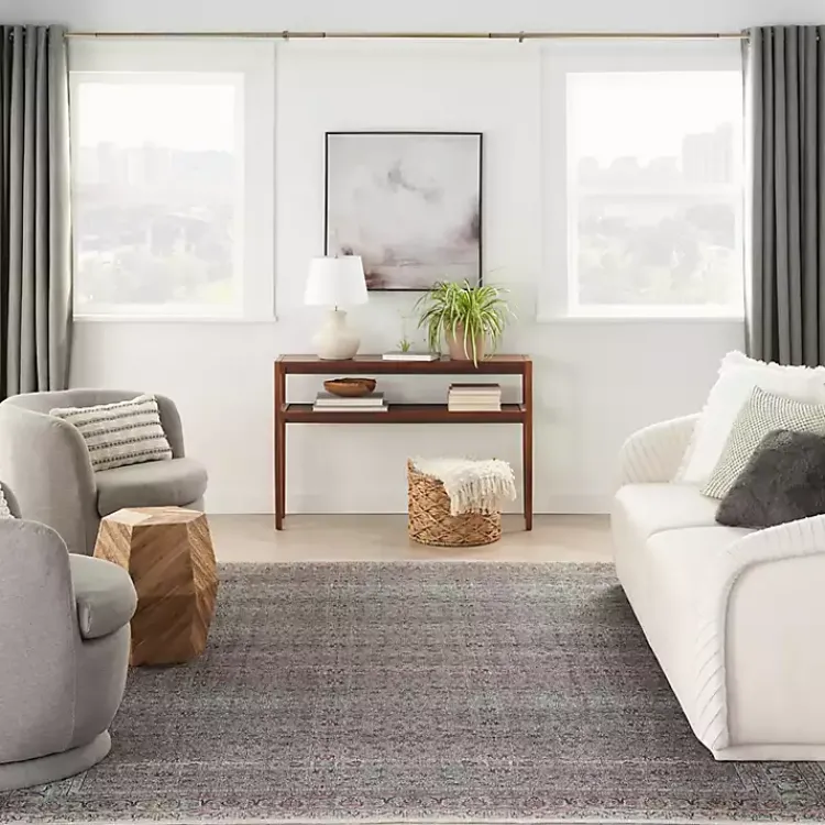 Kirklands Home Area Rugs|Dark Vintage Floral Washable Area Rug, 5x7 Gray