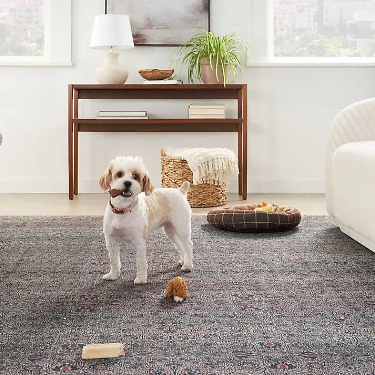 Kirklands Home Area Rugs|Dark Vintage Floral Washable Area Rug, 5x7 Gray