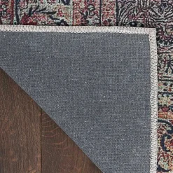 Kirklands Home Area Rugs|Dark Vintage Floral Washable Area Rug, 7x9 Gray