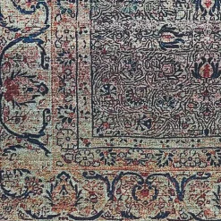 Kirklands Home Area Rugs|Dark Vintage Floral Washable Area Rug, 7x9 Gray