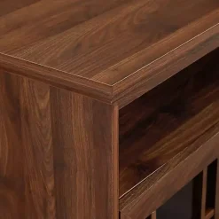 Kirklands Home Tv Stands & Media Consoles|Dark Walnut Glass Door Classic TV Stand Brown