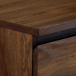 Kirklands Home Dressers & Chests|Dark Walnut Midcentury Four-Drawer Chest Brown