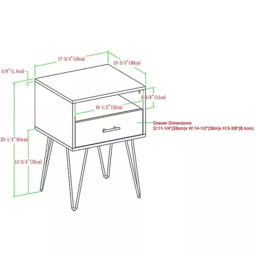 Kirklands Home Accent & End Tables|Dark Walnut Modern Farmhouse Side Table Brown