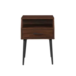 Kirklands Home Accent & End Tables|Dark Walnut Open Storage Accent Table Brown