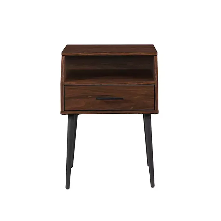Kirklands Home Accent & End Tables|Dark Walnut Open Storage Accent Table Brown