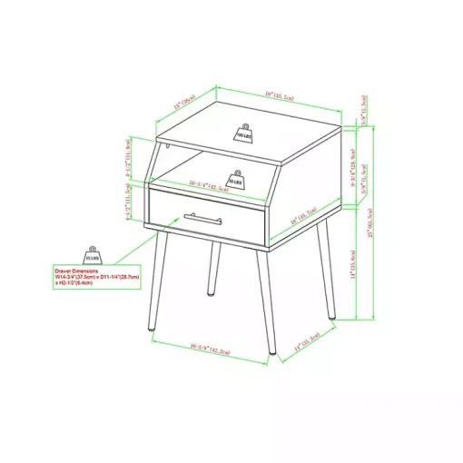 Kirklands Home Accent & End Tables|Dark Walnut Open Storage Accent Table Brown