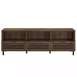 Kirklands Home Tv Stands & Media Consoles|Dark Walnut Rustic Slat Door TV Stand, 70 in. Brown