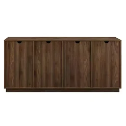 Kirklands Home Cabinets & Sideboards|Dark Walnut Wood and Black Metal Sideboard