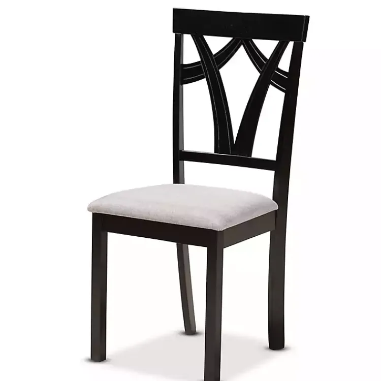 Kirklands Home Dining Tables|Dark Wooden Interlocked Base 5-pc. Dining Set