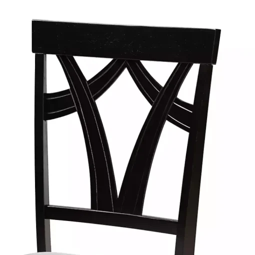 Kirklands Home Dining Tables|Dark Wooden Interlocked Base 5-pc. Dining Set