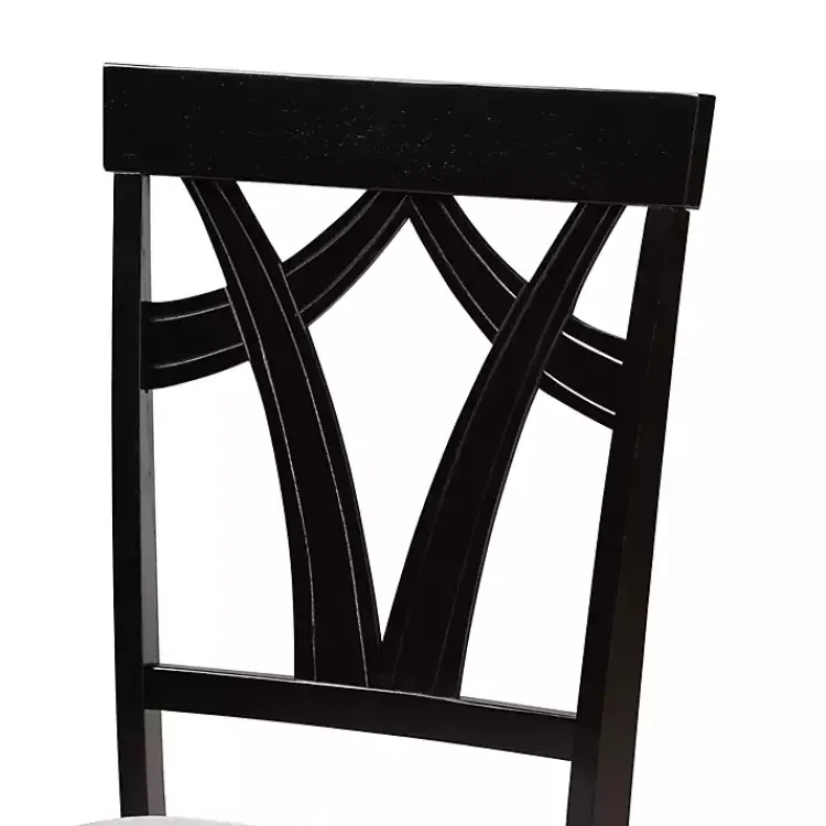 Kirklands Home Dining Tables|Dark Wooden Interlocked Base 5-pc. Dining Set